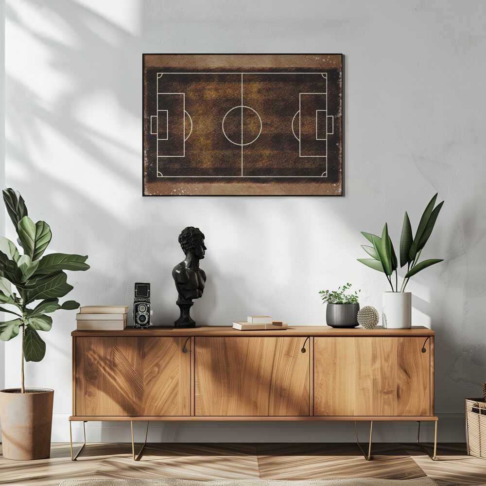 Plakat - Vintage Soccer Field