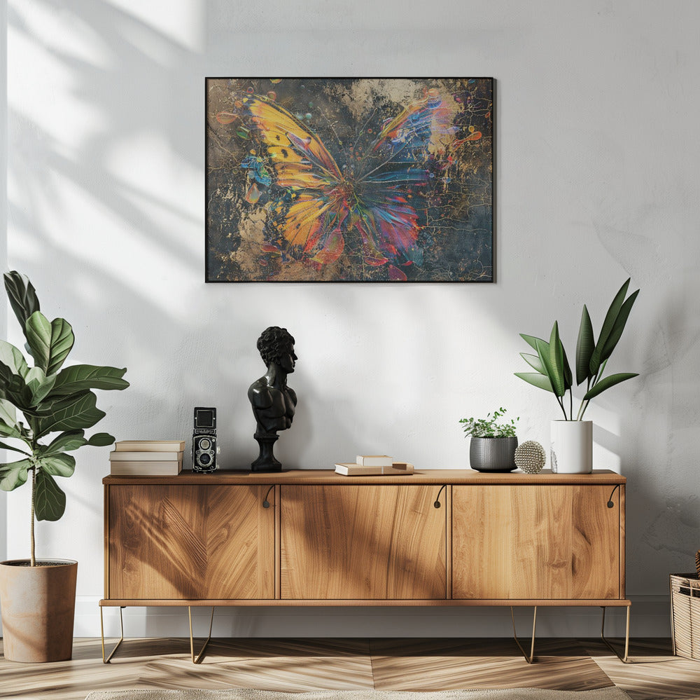 Plakat - Butterfly Animal Vintage Art Illustration Wallart 03