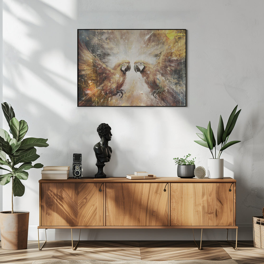 Plakat - Parrot Animal Vintage Art Illustration Wallart 01