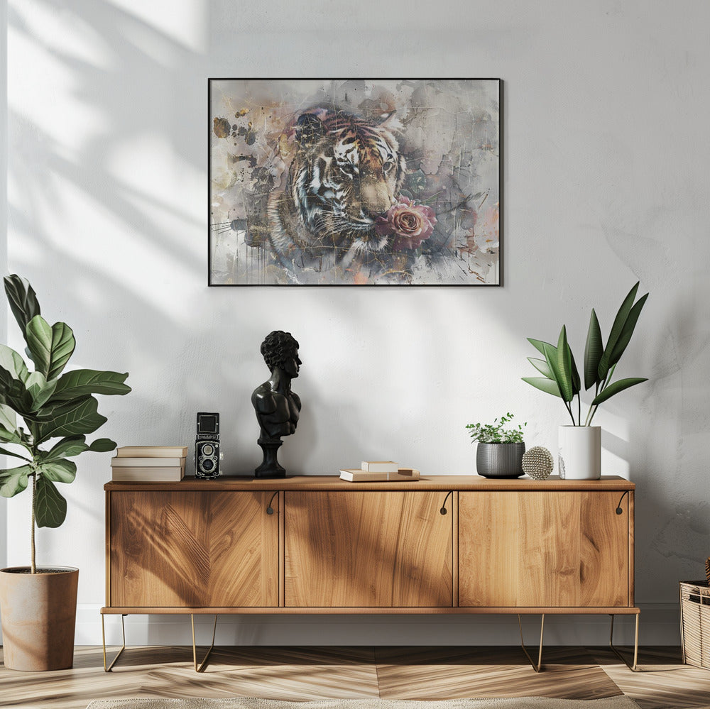 Plakat - Tiger Animal Vintage Art Illustration Wallart 16
