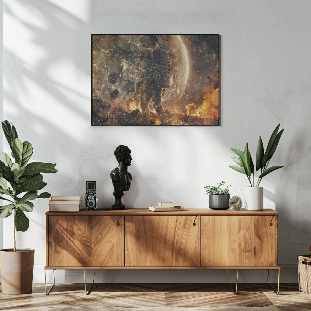Plakat - Astronaut Vintage Art Illustration Wallart 05