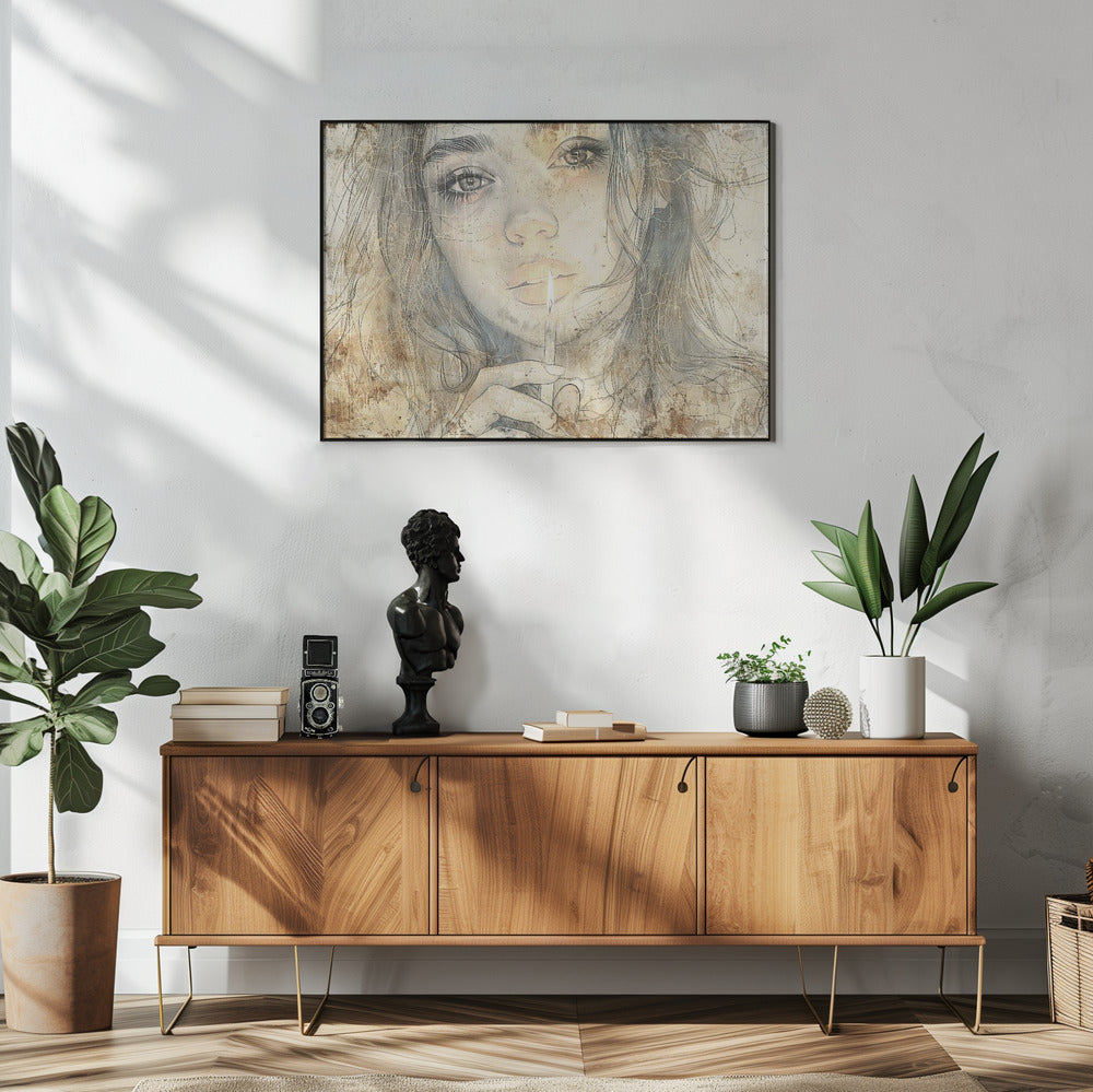 Plakat - Woman Portrait Abstract Art Illustration Wallart 23