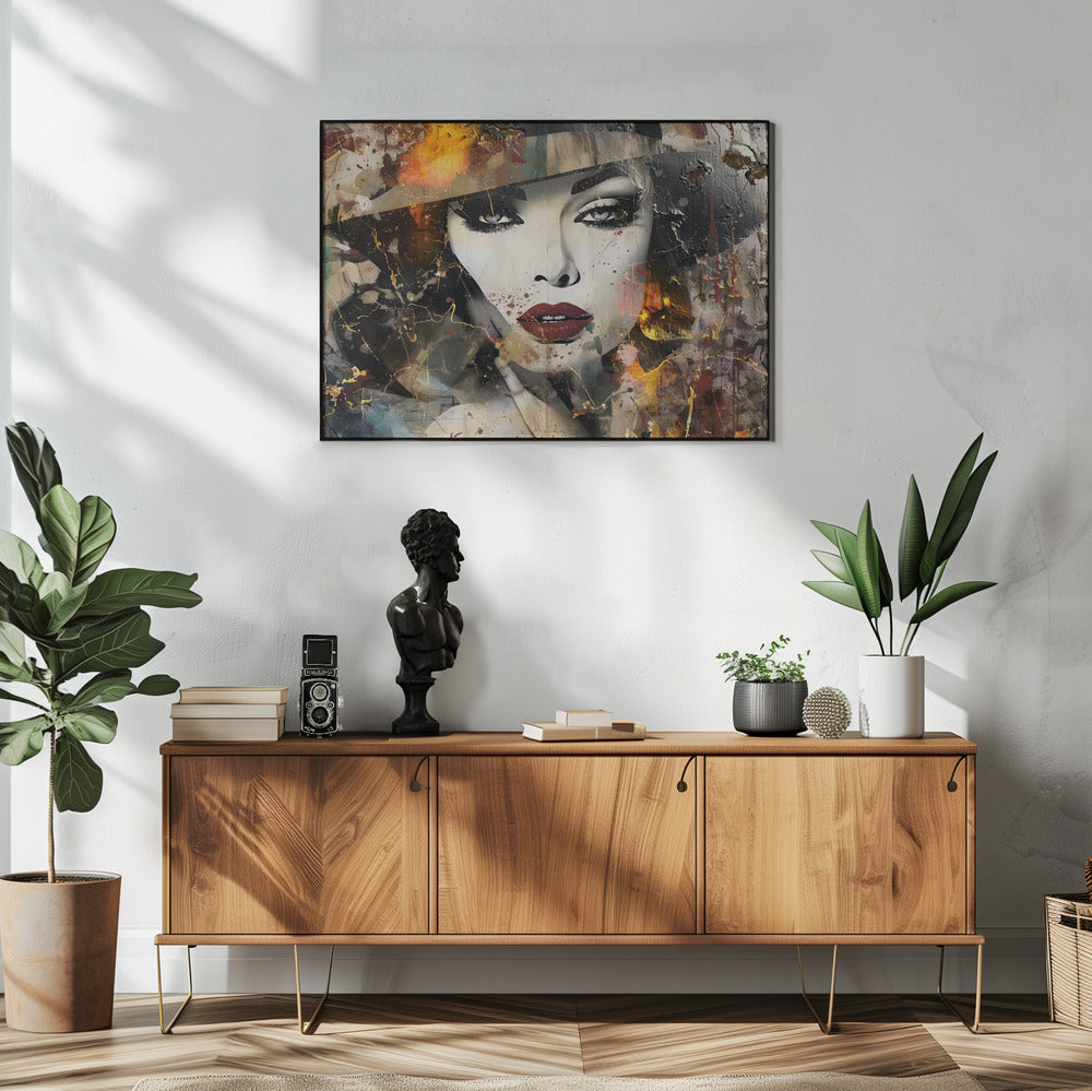 Plakat - Woman Portrait Abstract Art Illustration Wallart 40