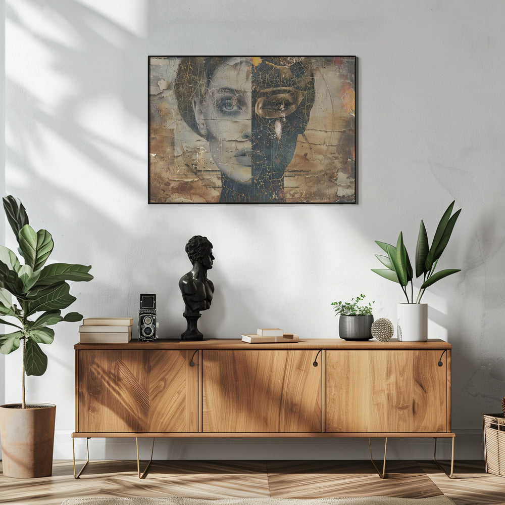 Plakat - Woman Portrait Abstract Art Illustration Wallart 44
