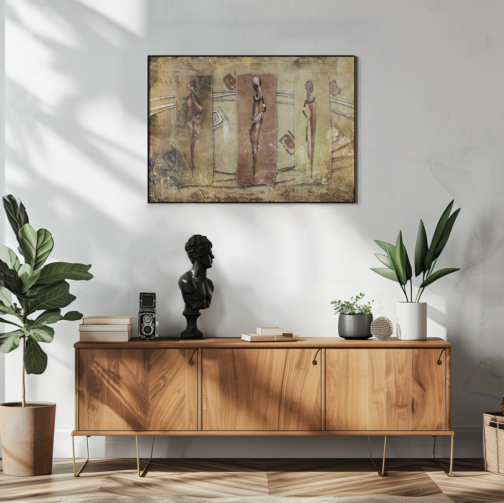 Plakat - African Sahara Art Vintage Style 3