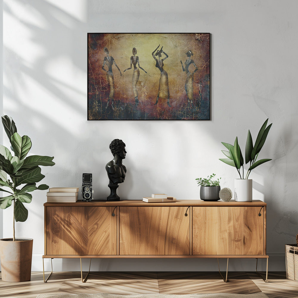 Plakat - African Sahara Art Vintage Style 4
