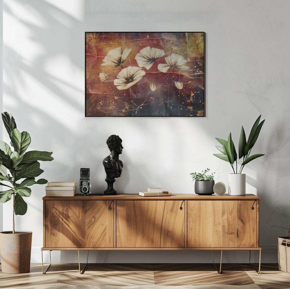 Plakat - Flower Floral Art Vintage Style 2