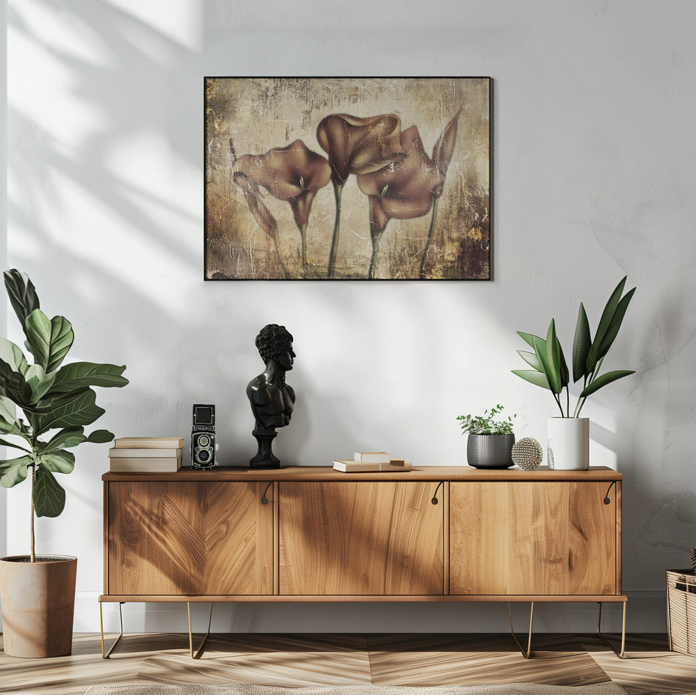 Plakat - Flower Floral Art Vintage Style 5