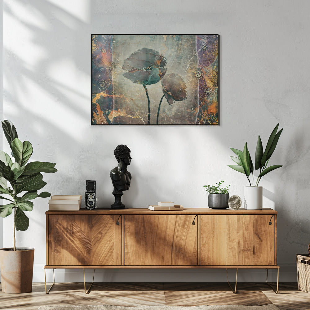 Plakat - Flower Floral Art Vintage Style 9