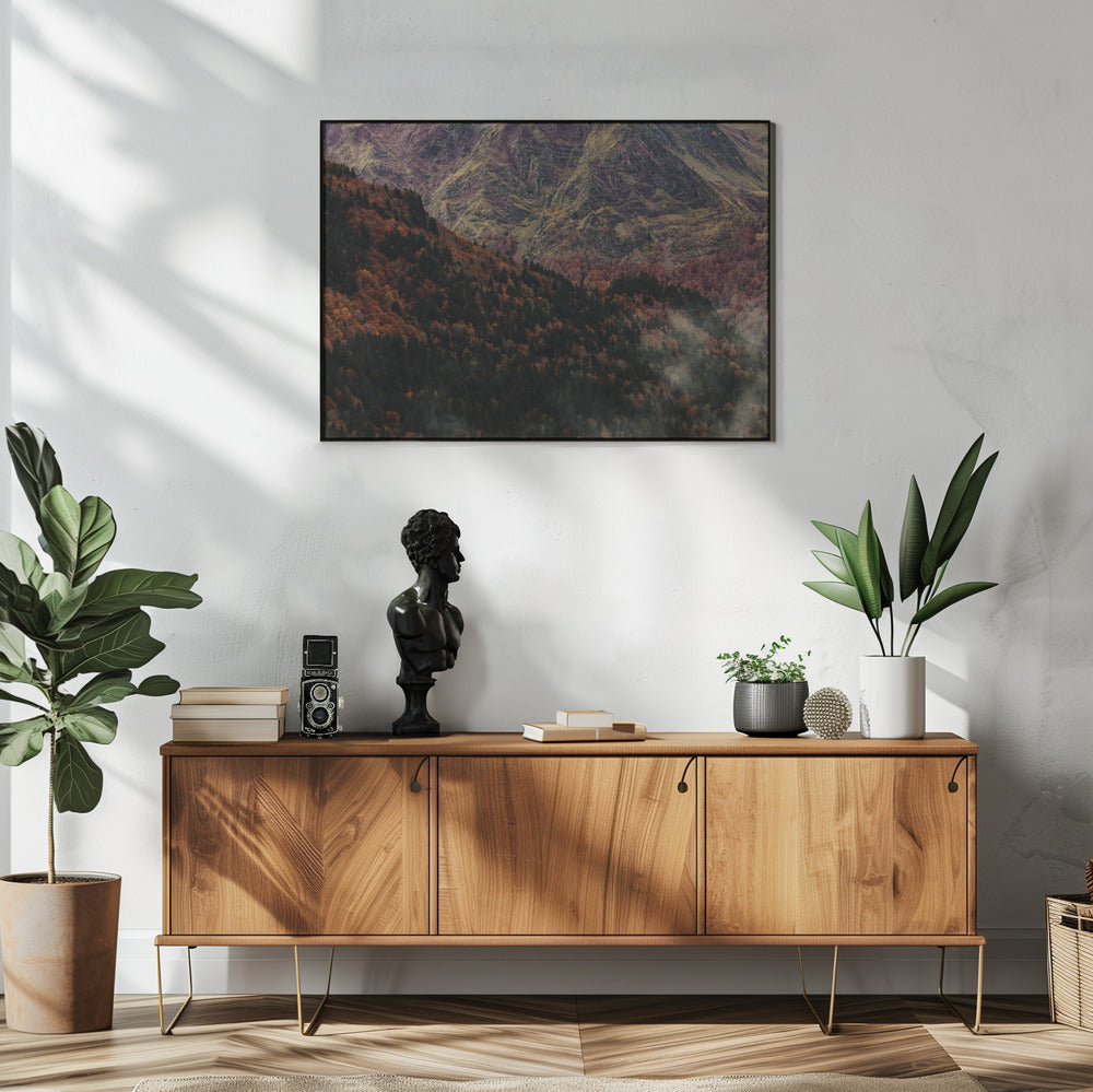 Plakat - Foggy Mountains 01