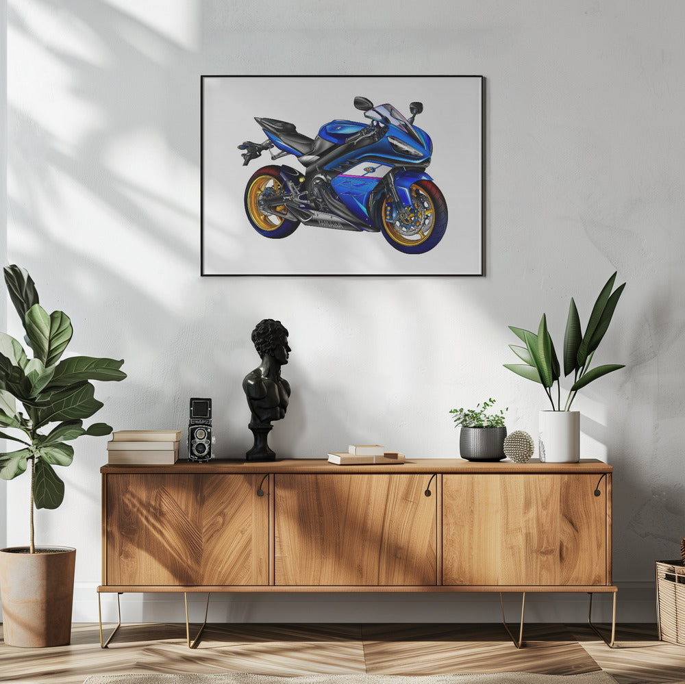Poster - Blue Motorbike 06