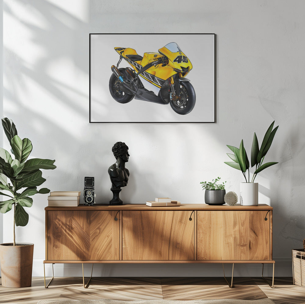 Plakat - Motorbike Yellow