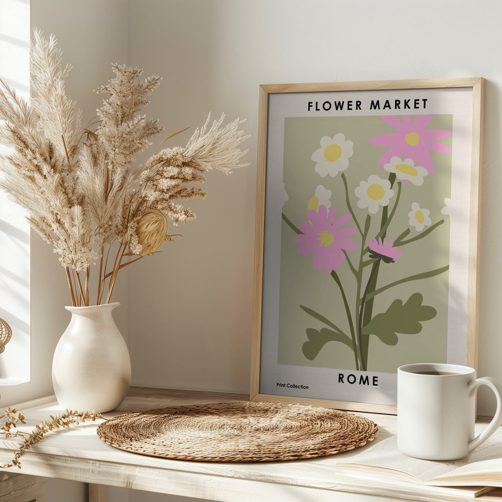 Plakat - Flower Market Rome - Admen.dk