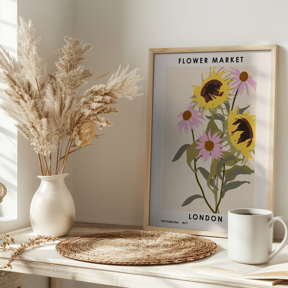Plakat - Flower Market. London - Admen.dk