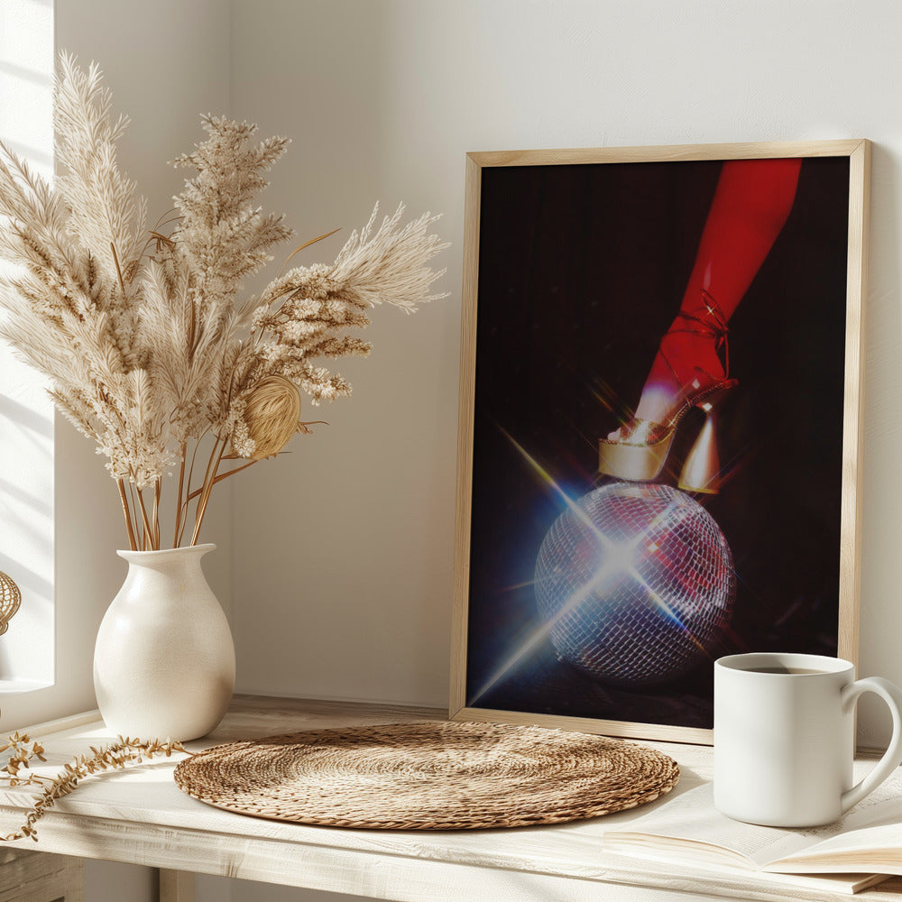 Plakat - Groovy Shoe and Disco Ball - Admen.dk