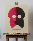 Canvas - Raspberry Licorice Skull