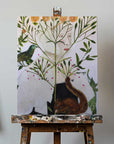 Canvas - Emilia With a Yellow Blossom Tree