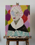 Canvas - Woman With a Pink Hat