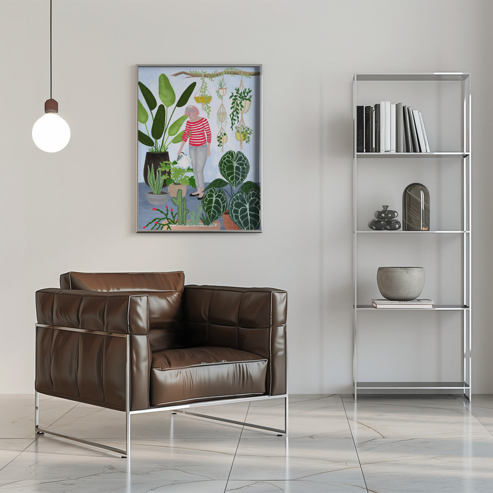 Plakat - My home jungle in blue