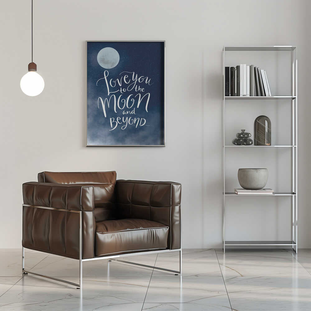 Plakat - Moon Love Quote