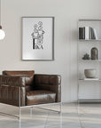 Poster - Fika line art illustration