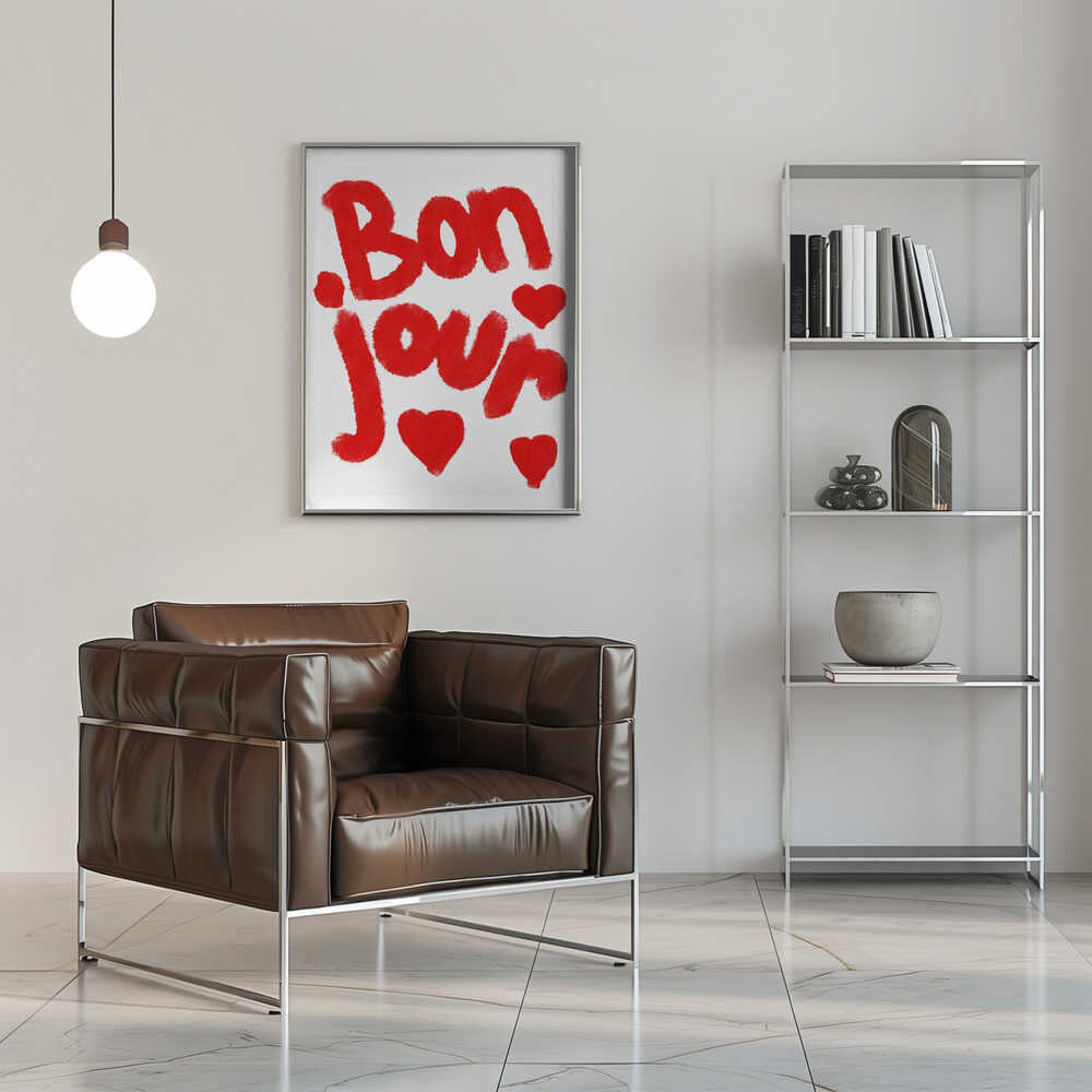 Plakat - Bonjour Hearts