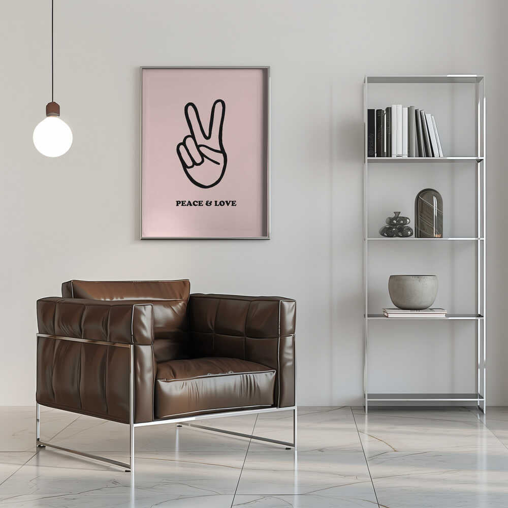 Plakat - Peace Love Hand