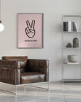 Plakat - Peace Love Hand