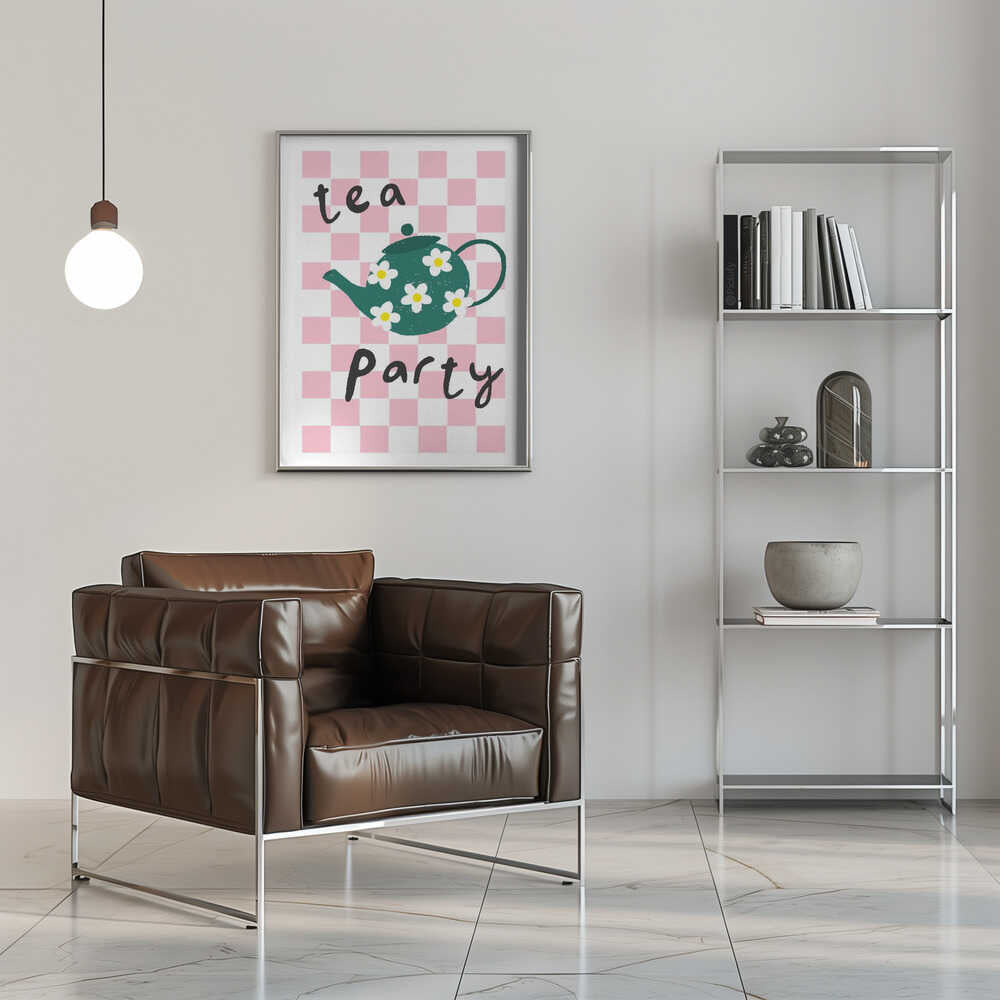 Plakat - Pink Daisy Tea Party