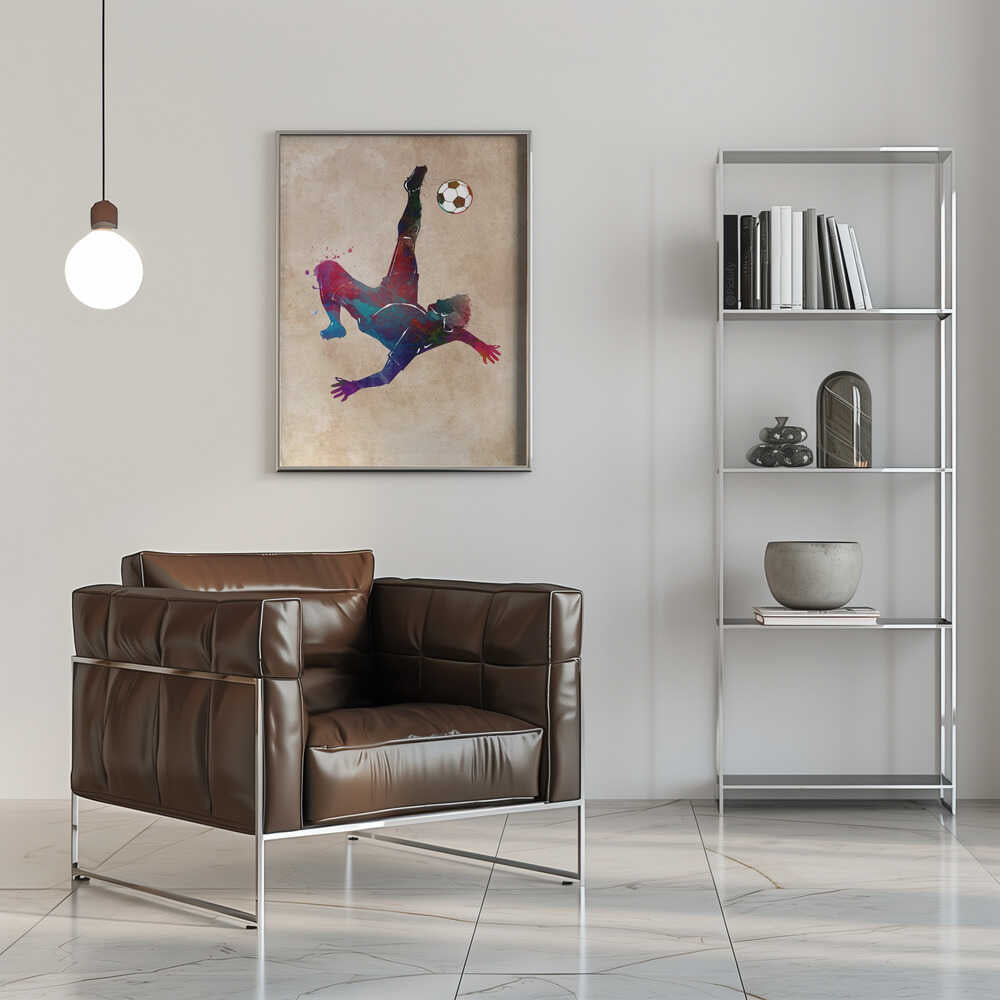 Plakat - Vibrant Soccer Bicycle Kick