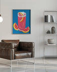 Poster - Grapefruit Paloma Blue