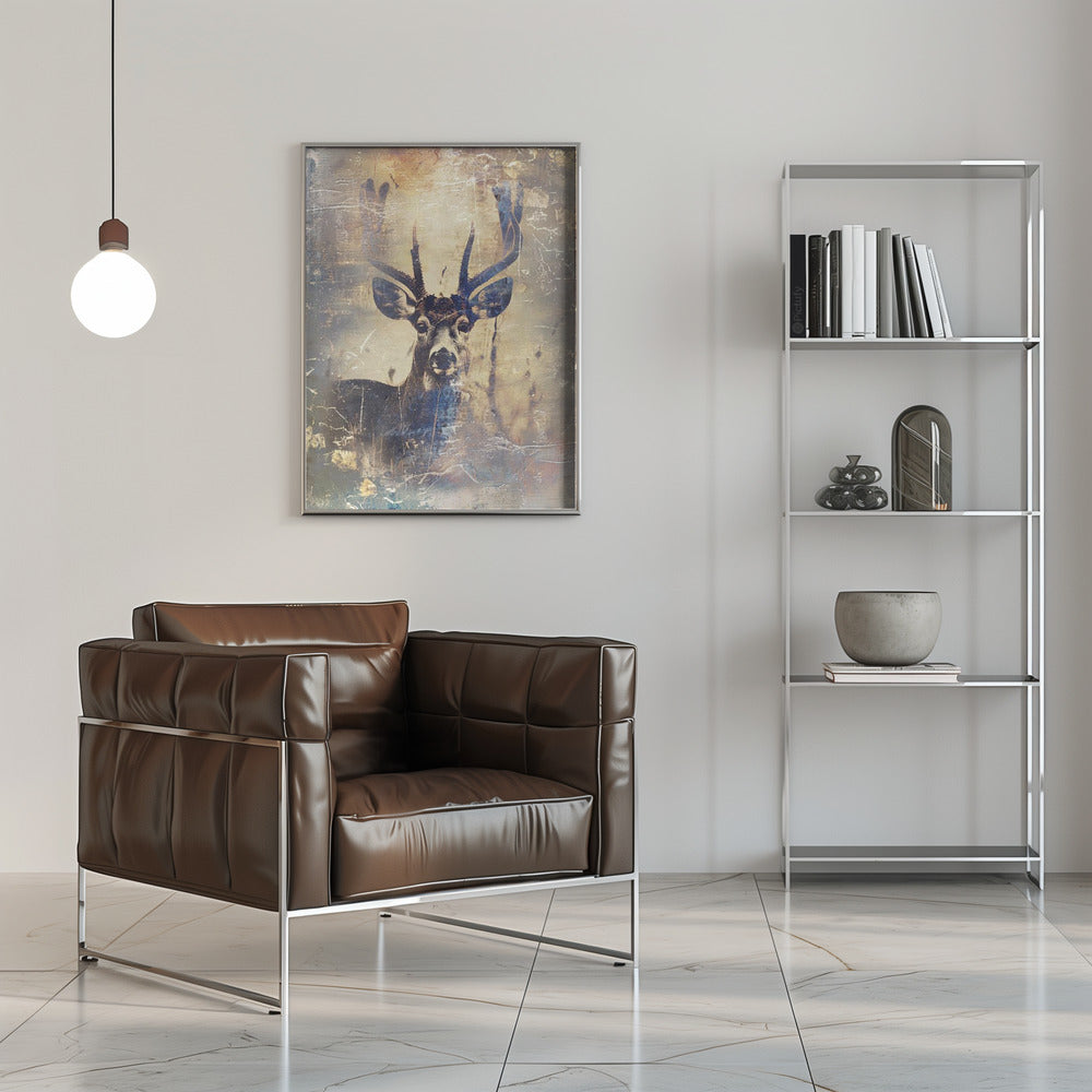 Plakat - Deer Ink Illustration 03