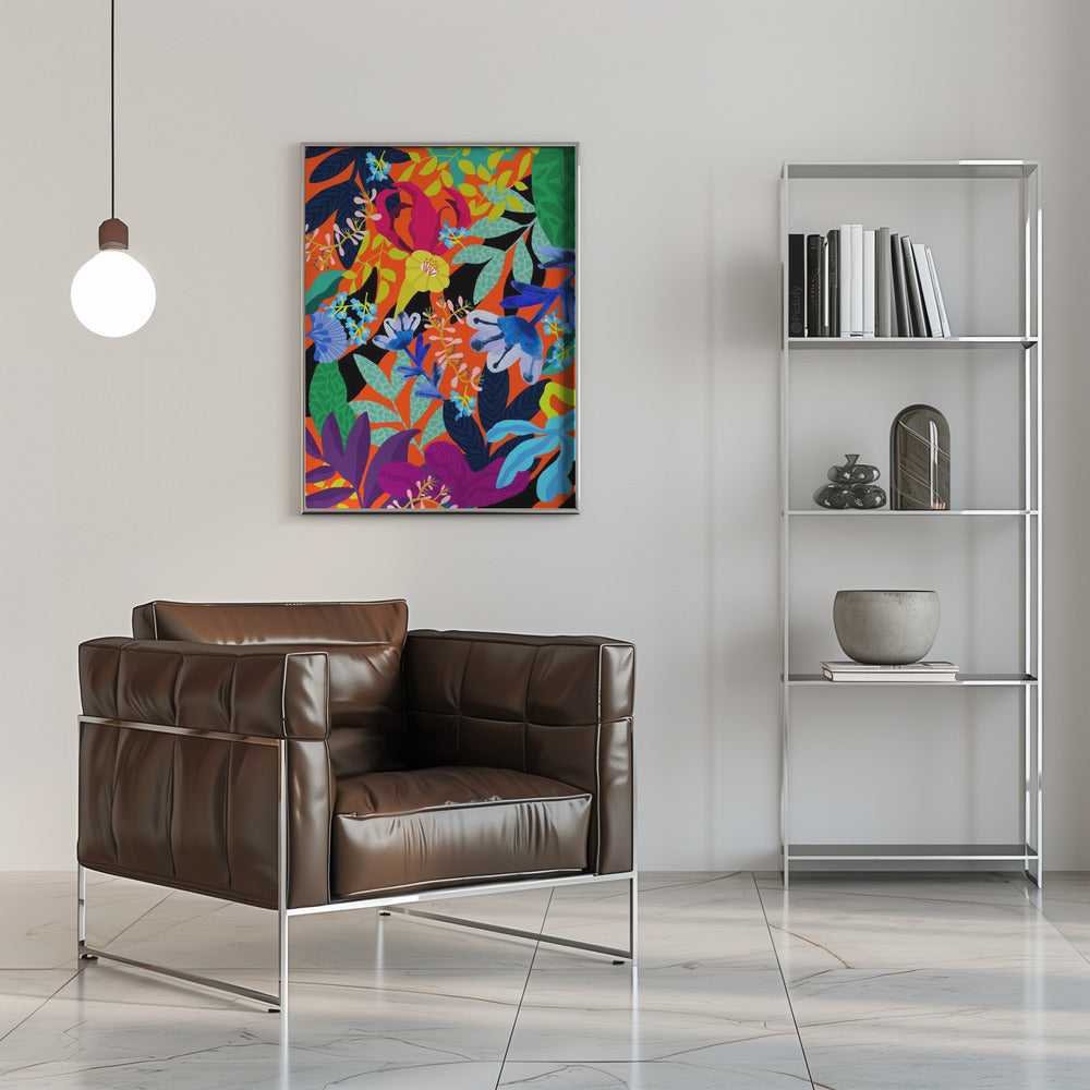 Plakat - Din 131 Abstract Floral
