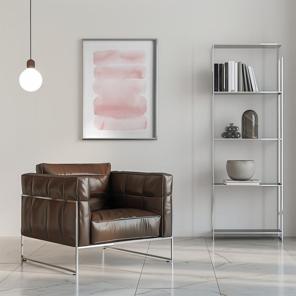 Plakat - Abstract Blush Stripes