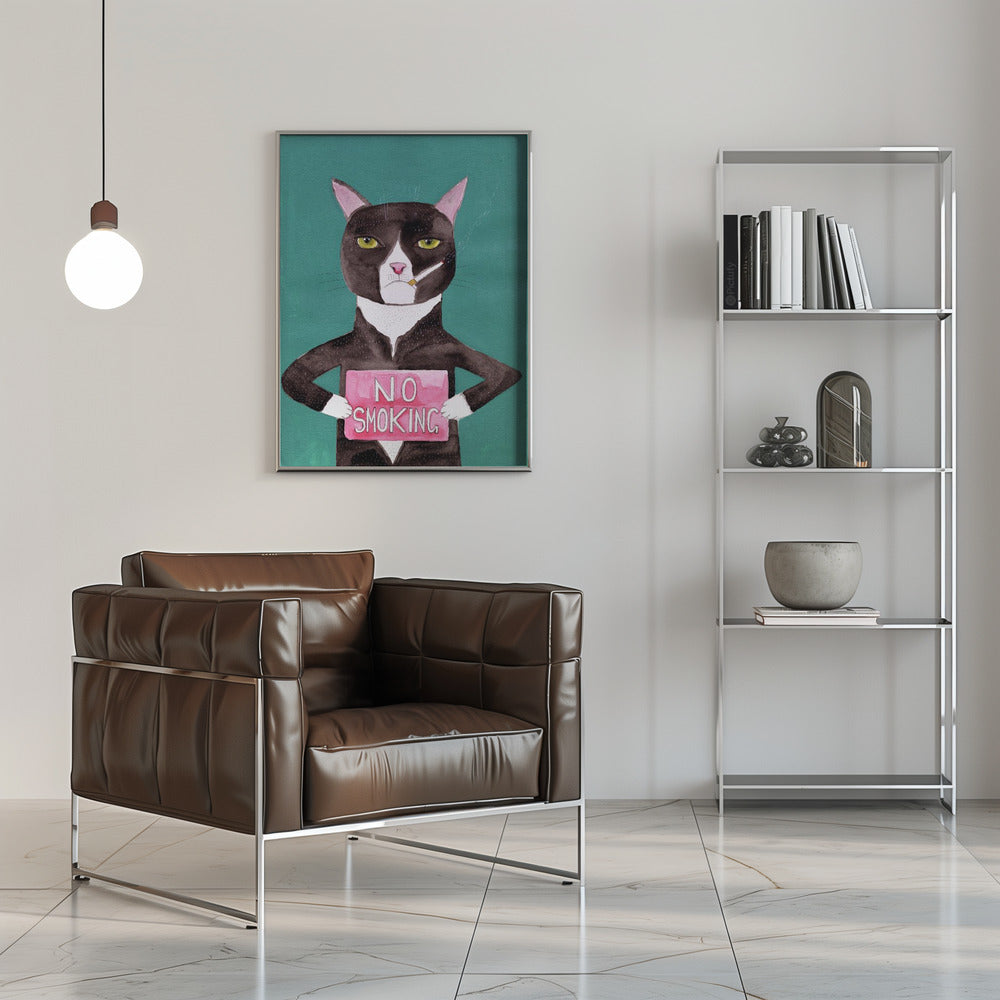 Plakat - Smoking cat