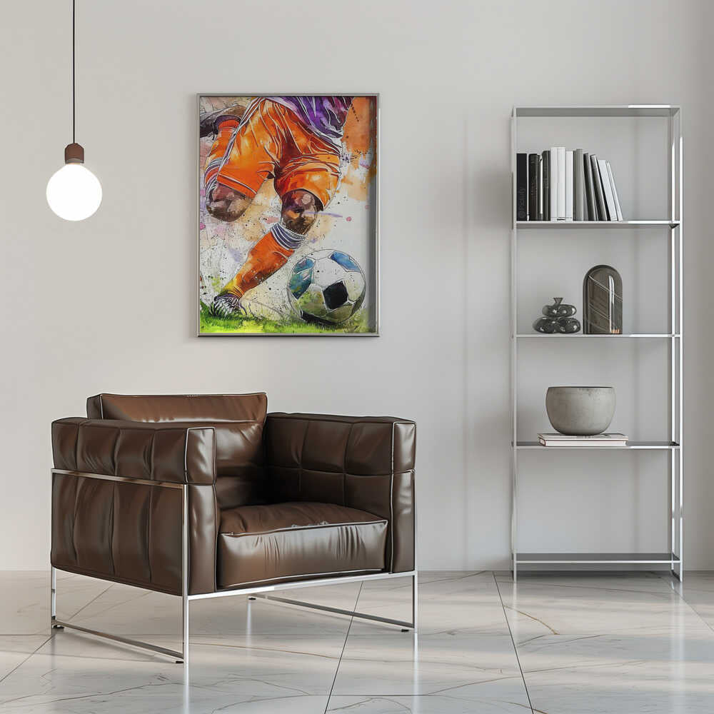 Plakat - Dynamic Soccer Action