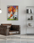 Plakat - Dynamic Soccer Action