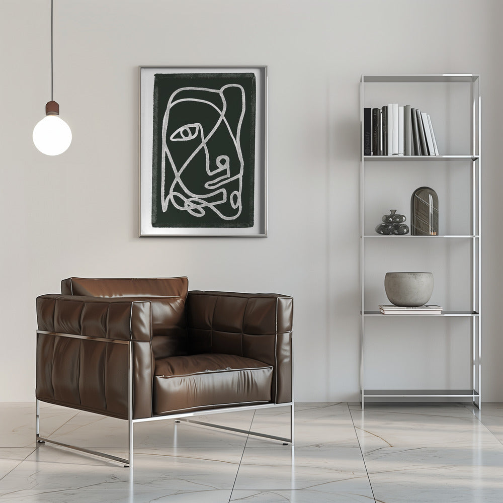 Plakat - Abstract lined black