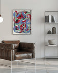 Plakat - Dry directional strokes abstract 03