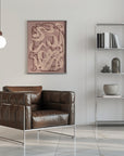 Plakat -  Dry brush abstract in nude
