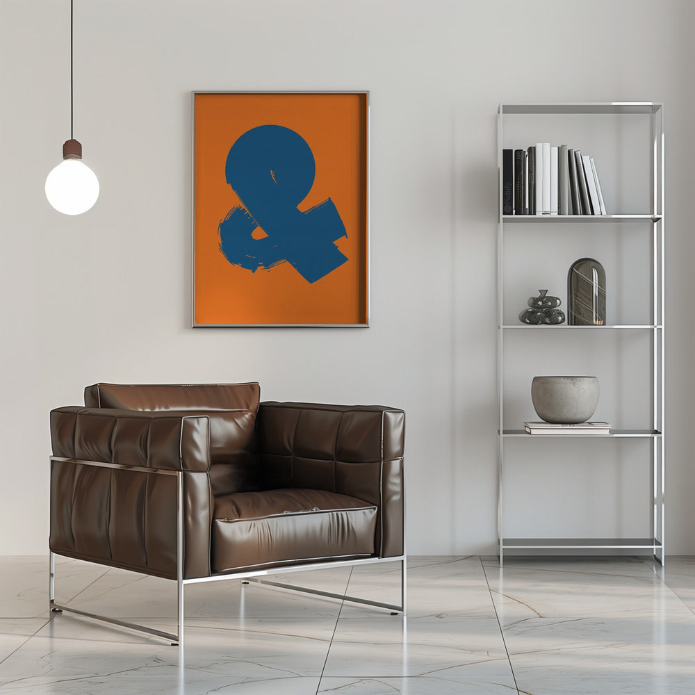 Poster - Ampersand OrangeBlue