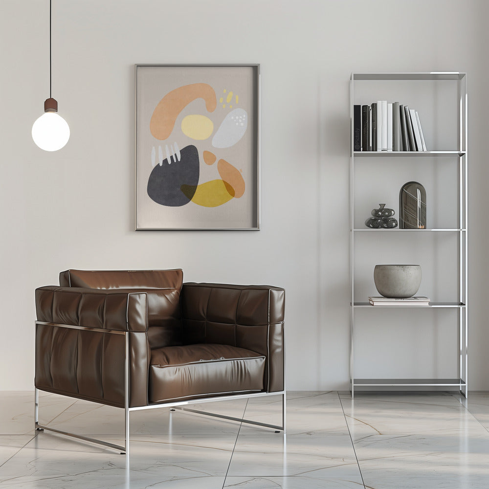 Poster - Organic Bold Shapes Brown Orange