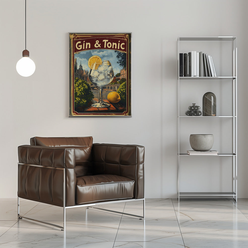Plakat - Gin &amp;amp; Tonic Vintage