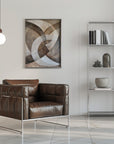 Poster - Abstract Art Beige Brown Geo Abstract