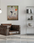 Plakat - Vintage Soccer Player Kick