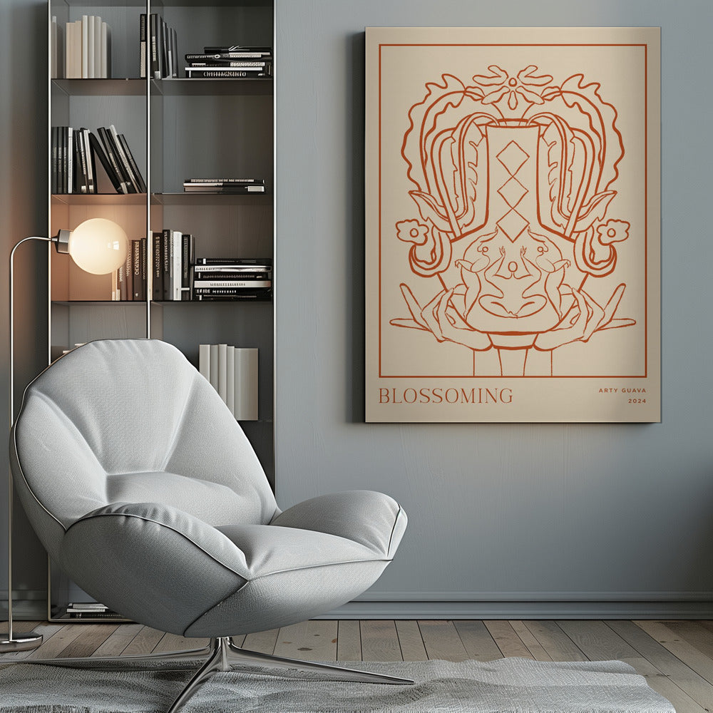 Canvas - Vessel Collection : Blossom (LineArt) - Admen.dk