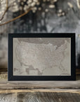 Poster - Highly detailed map of the United States, Gentry