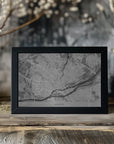 Plakat - Gray vintage map of Nantes France