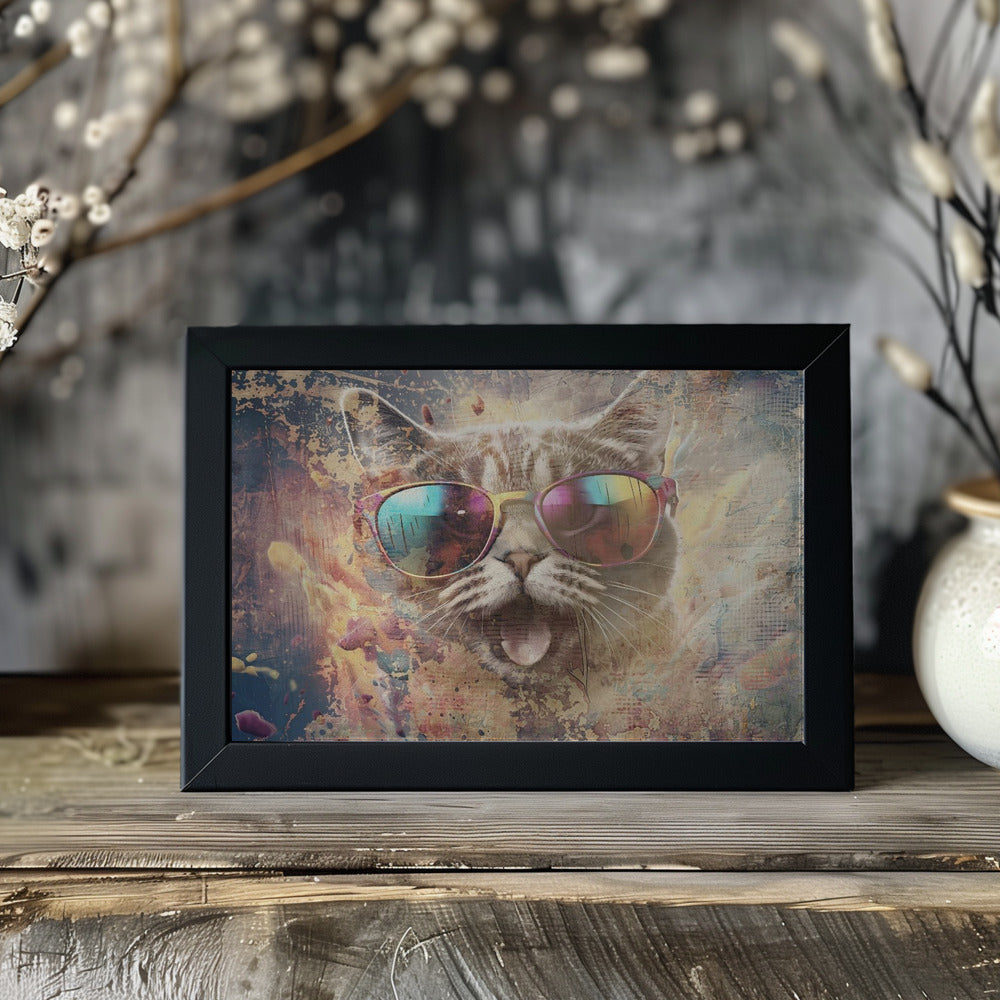 Plakat - Cat Animal Vintage Art Illustration Wallart 06