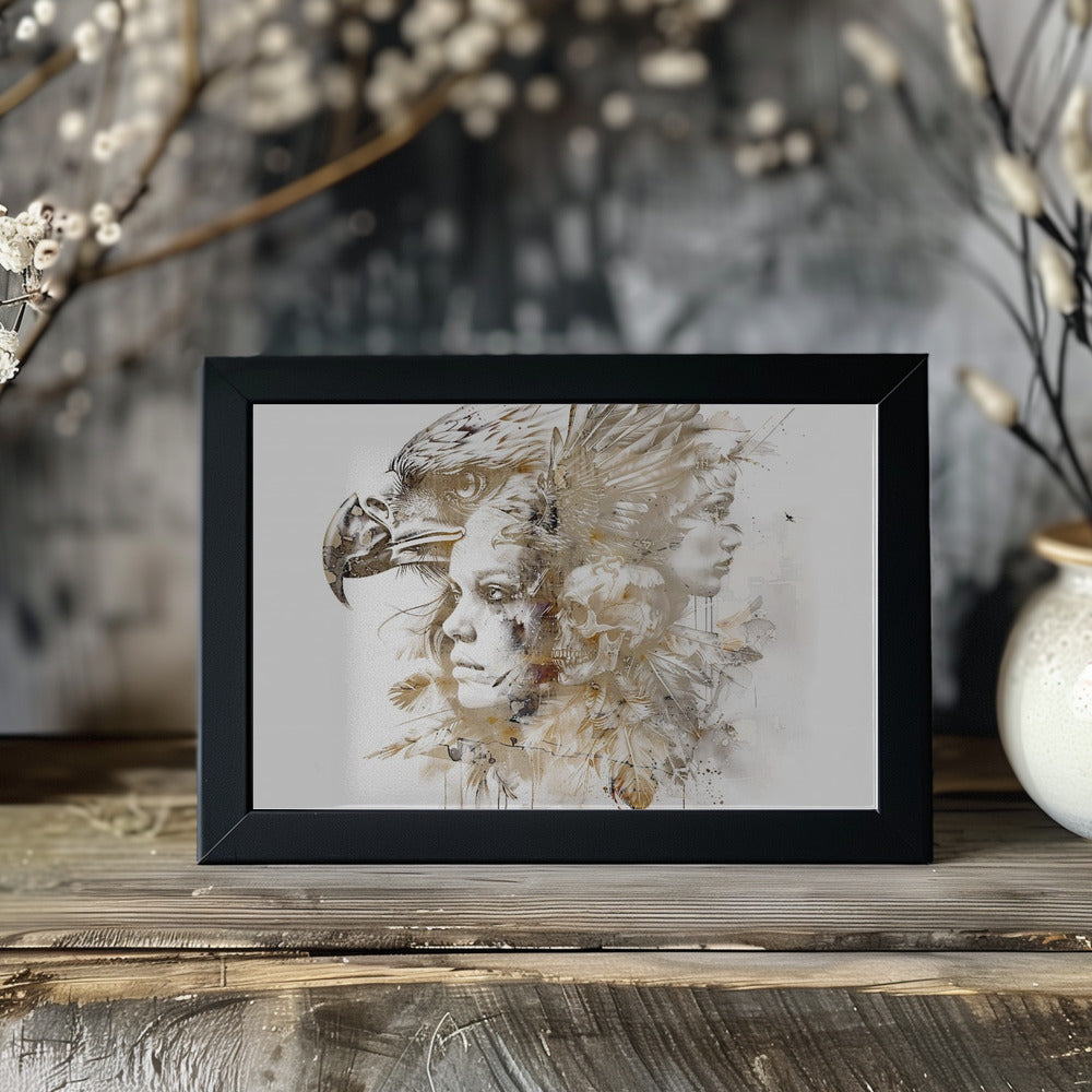 Plakat - Eagle Animal Vintage Art Illustration Wallart 07